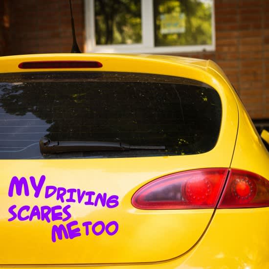 My driving scares me too - sticker