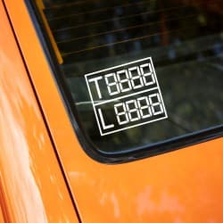 Vægttavle T/L sticker
