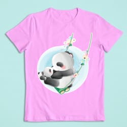 Sød panda strygemærke