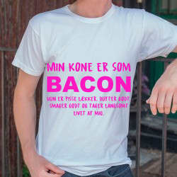 Min kone er som bacon - strygemærke