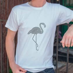 Holografisk flamingo  - strygemærke