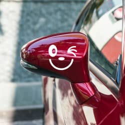 Ansigt til sidespejl - sticker