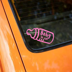 Baby in car - klistermærke