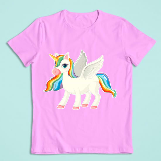 Flot og farverig enhjørning strygemærke