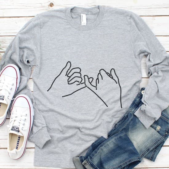 Holografisk pinky swear - strygemærke