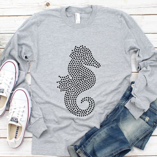 Holografisk søhest - strygemærke