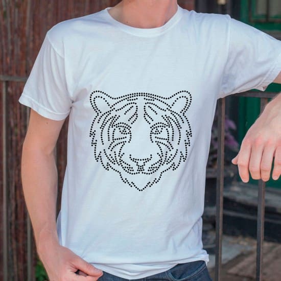 Holografisk tiger - strygemærke