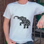  Smuk elefant med blomster