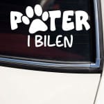 Hund i bilen klistermærke #3