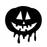 Halloween græskar - sort silhuet