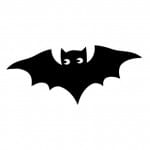 flying bat silhouette
