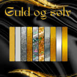 GULD/SØLV strygestof pakke (10 forskellige ark)