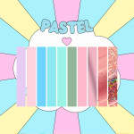 PASTEL strygestof pakke (10 forskellige ark)