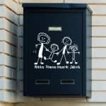 Postkasse stickers - børnetegning 