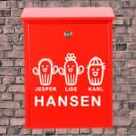 Postkasse stickers - familie 1 kaktus 