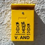 Postkasse stickers - familie nr 4 Mickey 