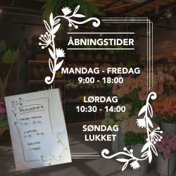 Design din egen åbningstidssticker