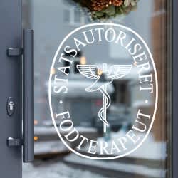 Statsautoriseret fodterapeut klistermærke