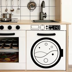 Komplet sæt (vaskemaskine) stickers til IKEA DUKTIG legekøkken