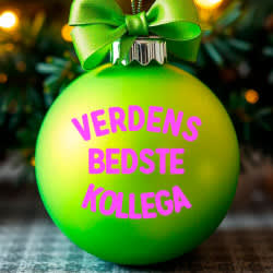 Verdens bedste kollega klistermærke til julekugle