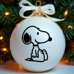 Snoopy #3 klistermærke til julekugle