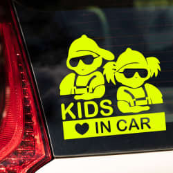 Kids in car klistermærke - klistermærke #6
