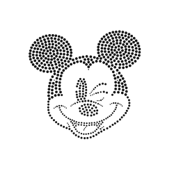 Holografisk Blinkende Mickey - strygemærke