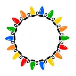 Christmas Lights Monogram Frame