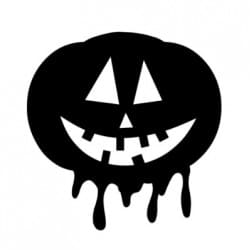 Halloween græskar - sort silhuet