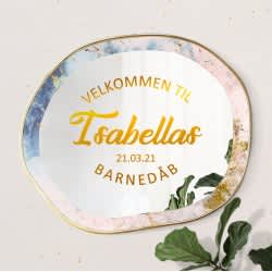 Rundt skilt til barnedåb - klistermærke