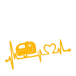 Camping hjerterytme - sticker