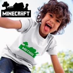 MINECRAFT med navn - strygemærke