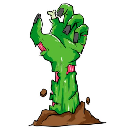 Zombie Hand Emerging From Ground