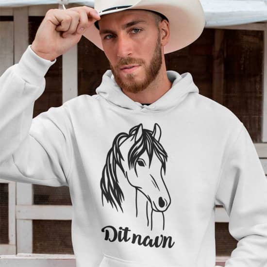 Strygemærke med hestemotiv #8 – vælg farve og tekst 