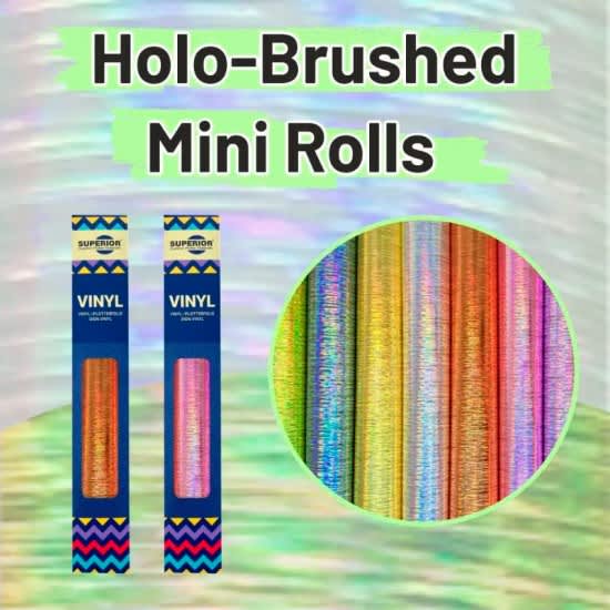 SUPERIOR® 9700 Holo-børstet selvklæbende vinyl minirulle