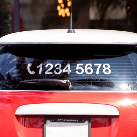 Telefonnummer sticker