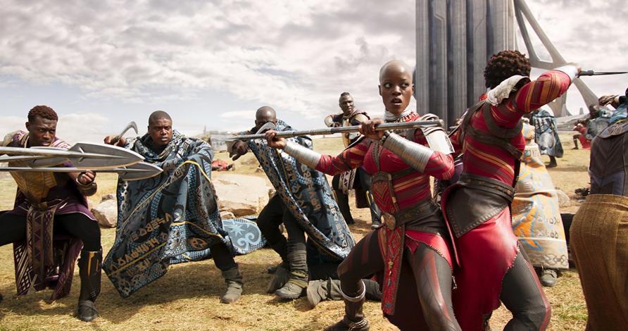 The film brings for the first time an African superhero and nearly all-black cast to the screen. Picture: Marvel Studios