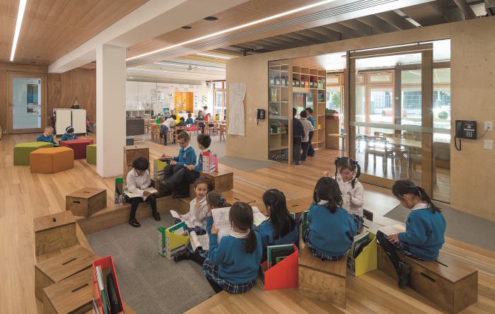 Our Lady of Assumption Primary School, Sydney. <strong>A single classroom with moveable furniture and different types of spaces encourages student choice, playfulness and independence</strong>. Architect: BVN. Picture: John Gollings. 