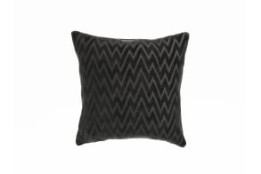 Zigzag Velvet Charcoal Cushion
