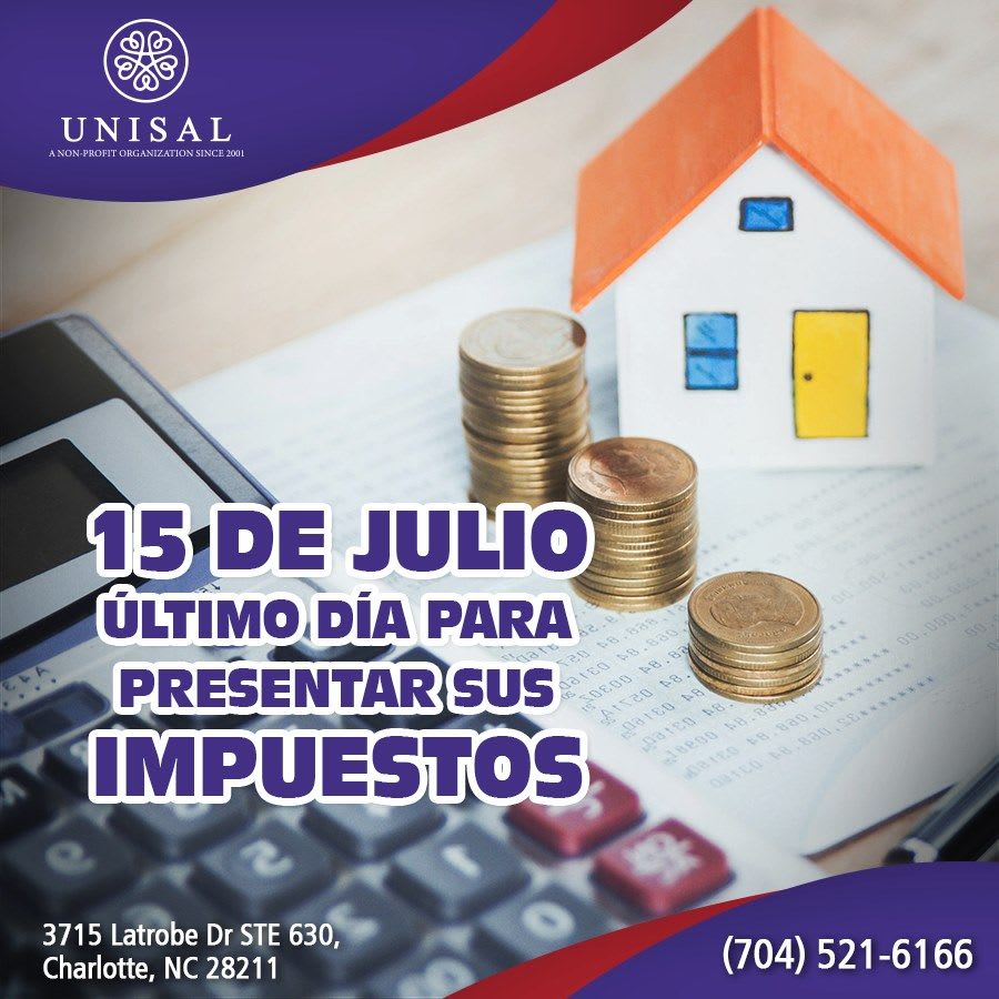 El último día para presentar impuestos es el 15 de Julio de 2020