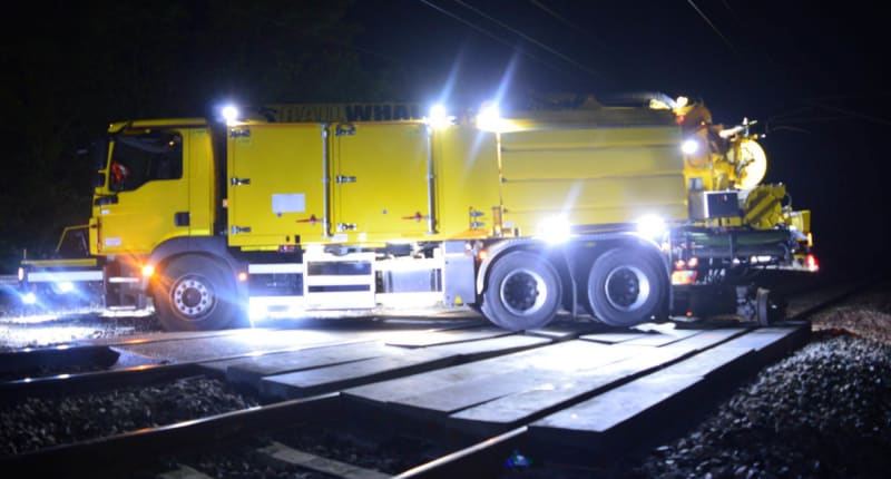 GQM Gleisquerung Schwertransport