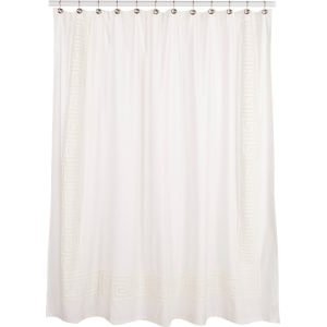 Southern Living Greek Key Bordered Cotton Linen Matelass Shower