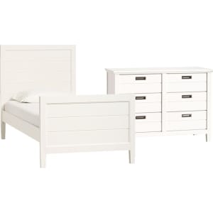 Emery Bed Dresser Set Twin Simply White From Pottery Barn Kids