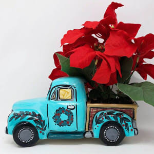 Paint n' Plant: Poinsettia in Vintage Truck