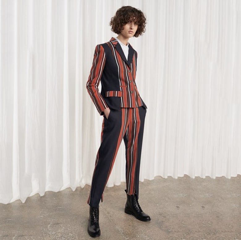womens red trouser suit uk