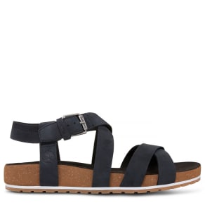 Timberland Women's Malibu Waves Ankle Strap Sandal Black Black, Size 4.5 UK