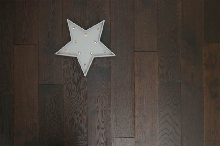 Natural Engineered Flooring Oak Black Tea Brushed UV Oiled 14/3mm By 150mm By 400-1500mm