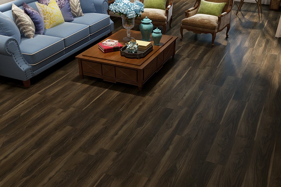 Luxury Click Vinyl Flooring Warm Smoked 4.2mm By 178mm By 1220mm