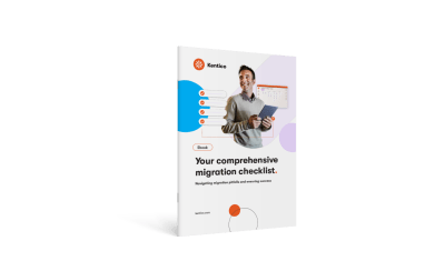 Migration Checklist ebook cover — step-by-step upgrade roadmap for moving to Xperience by Kentico