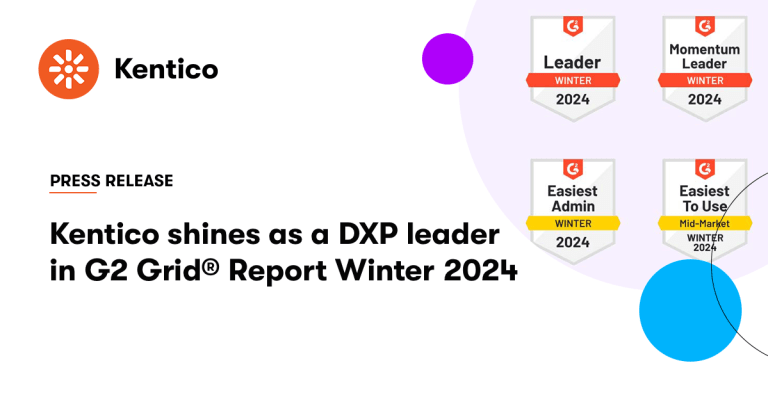 Kentico shines as a DXP Leader in G2 Grid® Report for Winter 2024 